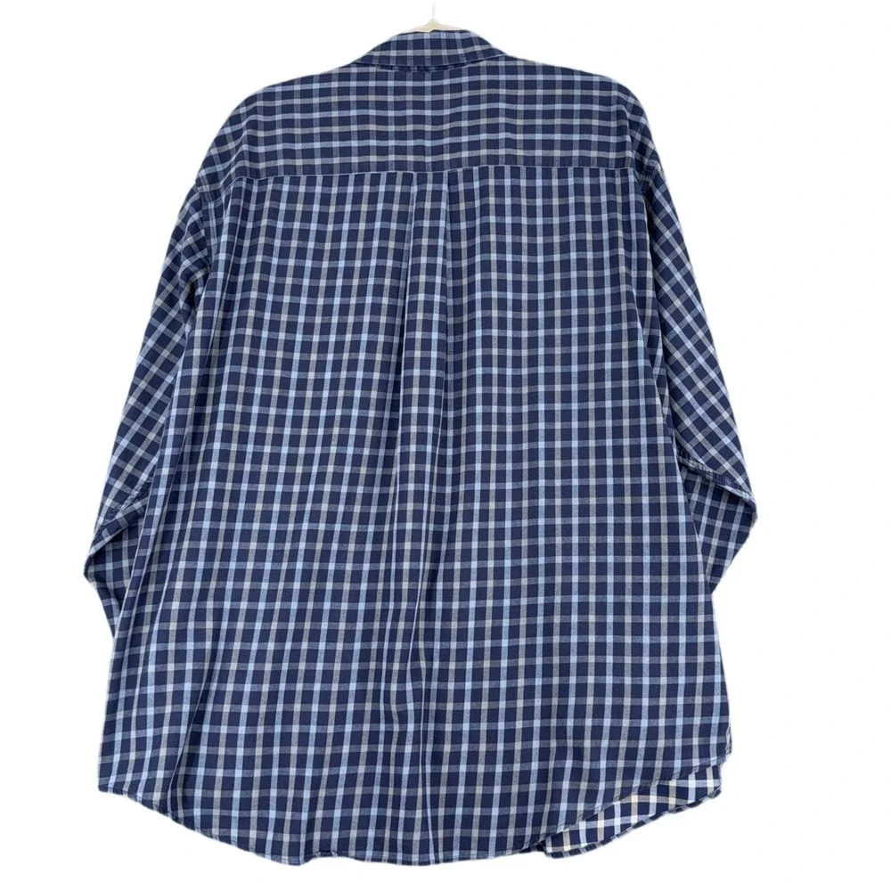 Roundtree & Yorke Mens XL Plaid Button Down Long Sleeve Shirt Cotton‎ Casual